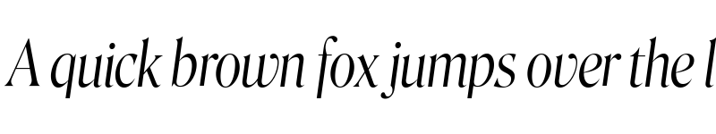 Preview of Roslindale Display Condensed Light Italic font