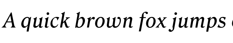 Preview of Roslindale Text Italic font