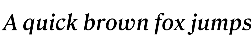 Preview of Roslindale Text Medium Italic font