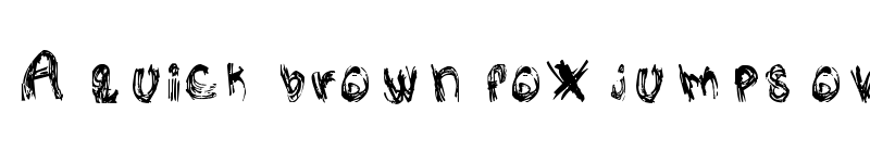 Preview of Rough Outline Regular font