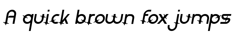 Preview of Rounded Barbed Demo Italic font