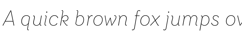 Preview of Router Extralight Italic font