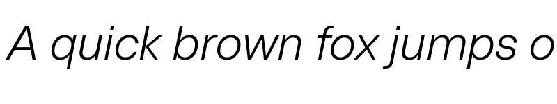 Preview of RTL United Text Light Italic font