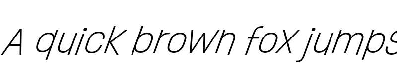 Preview of Ruddy Light Italic font