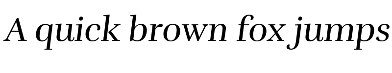 Preview of Rufina Italic font