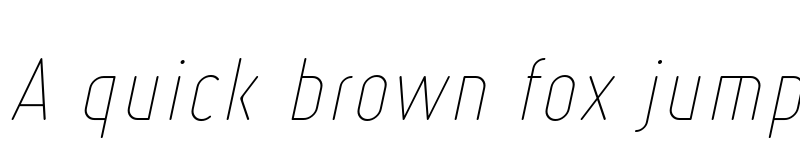 Preview of Ruler Thin Italic font