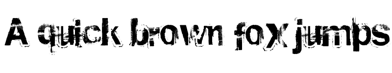 Preview of rusted plastic Regular font