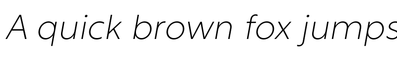 Preview of Rustica Extra Light Italic font