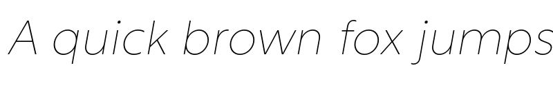 Preview of Rustica Thin Italic font