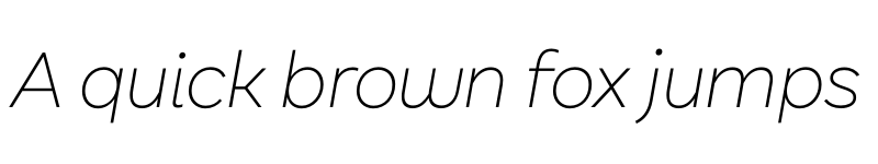 Preview of RWE Sans Web Light Italic font