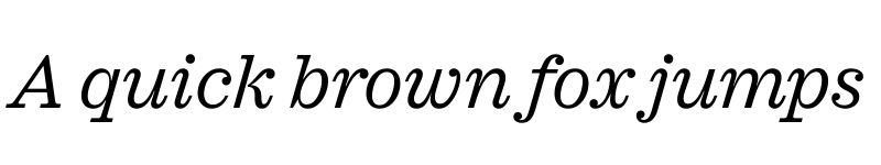 Preview of Sagona Italic font