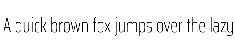 Preview of Saira ExtraCondensed Thin font