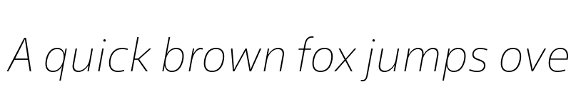 Preview of Salis MVB Thin Italic font