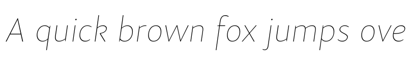 Preview of Samo Sans Pro Hair Italic font
