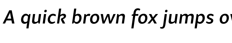 Preview of Samo Sans Pro Medium Italic font