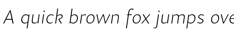 Preview of Samo Sans Pro Thin Italic font