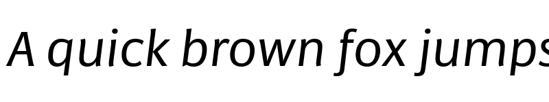 Preview of Sanserata Italic font