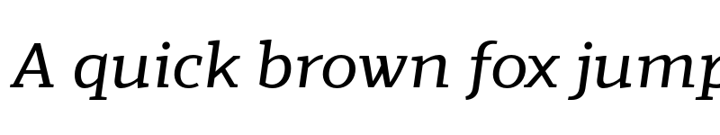 Preview of Scharf Italic font