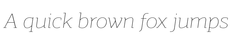 Preview of Scharf Thin Italic font