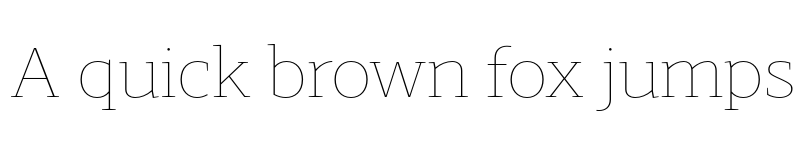 Preview of Scharf Thin font