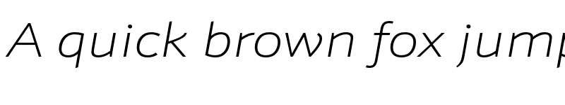 Preview of Schnebel Sans Pro Expand Thin Italic font