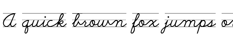 Preview of SchoolScriptDashed Regular font