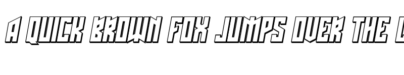 Preview of Schwachsinn 3D Italic font