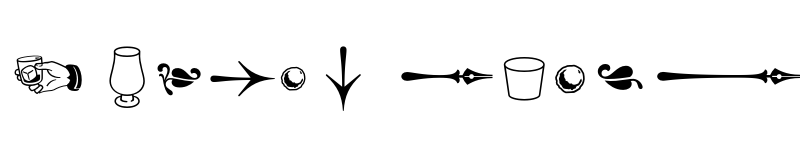 Preview of Scotch Text Cond Dingbats font