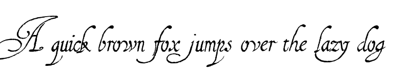 Preview of scripts calligraphic font