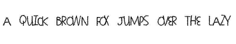 Preview of SeamingStitchy Regular font