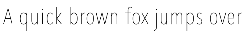 Preview of SeanSans CondensedThin font