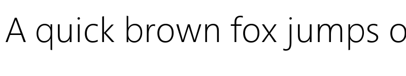 Preview of Segan Light font