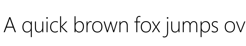 Preview of Segoe Pro Display Light font