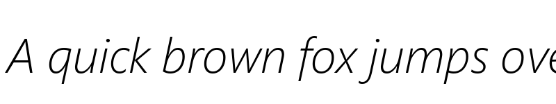 Preview of Segoe Pro Light Italic font