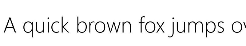 Preview of Segoe UI Light font