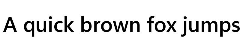 Preview of Segoe UI Variable Static Text Semibold font