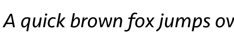 Preview of Seravek Basic Italic font