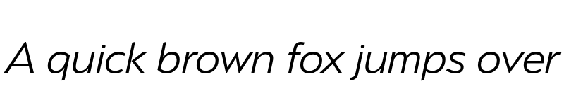 Preview of Serenity Light Italic font