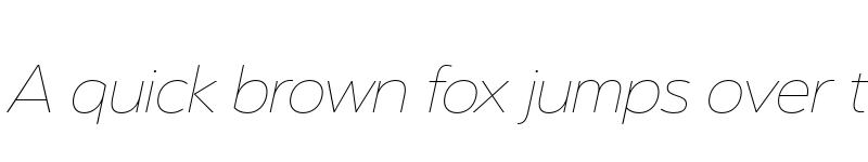 Preview of Serenity Thin Italic font