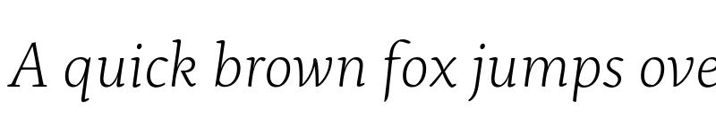 Preview of Servus Slab ExtraLight Italic font