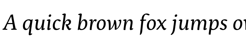 Preview of Servus Slab Regular Italic font