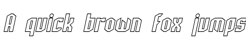 Preview of SF Archery Black Outline Oblique font