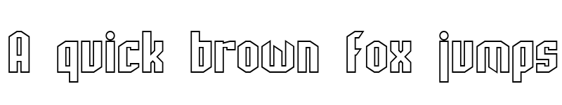 Preview of SF Archery Black Outline Regular font