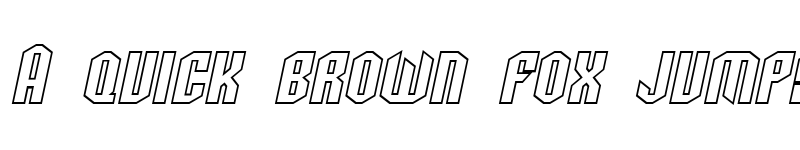 Preview of SF Archery Black SC Outline Oblique font