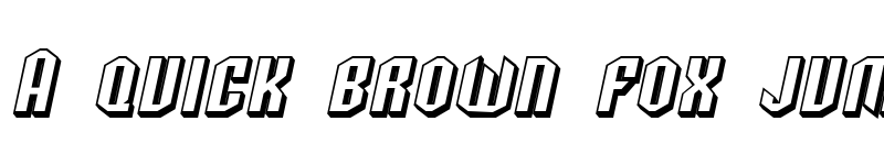Preview of SF Archery Black SC Shaded Oblique font