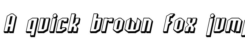 Preview of SF Archery Black Shaded Oblique font