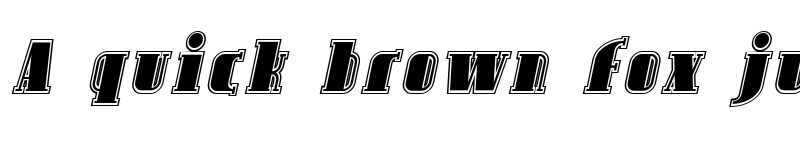 Preview of SF Avondale Inline Italic font