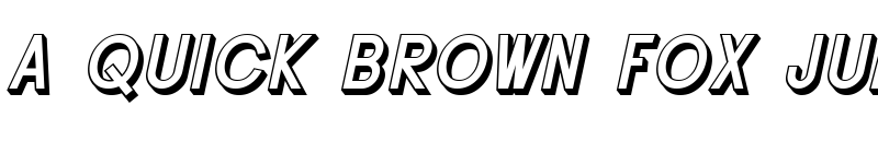 Preview of SF Buttacup Lettering Shaded Oblique font