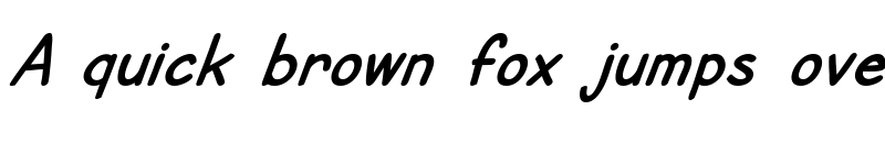 Preview of SF Cartoonist Hand Bold Italic font