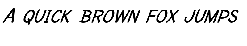 Preview of SF Cartoonist Hand SC Bold Italic font